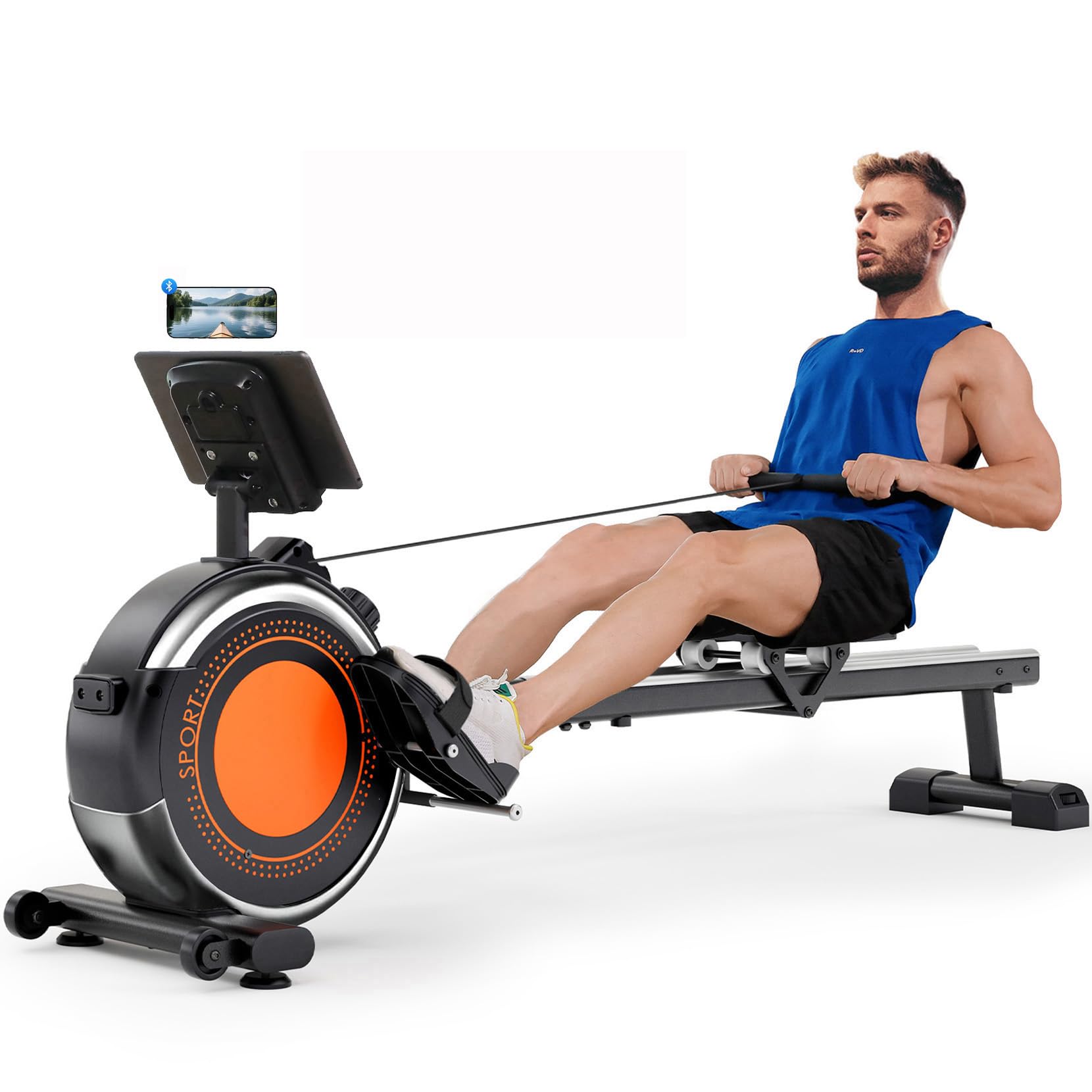 Dripex Rowing Machines for Home, Upgraded Rowing Machine Magnetic Rower, Max 360 LBS, 16 Levels of Workout Resistance, Dual Slid