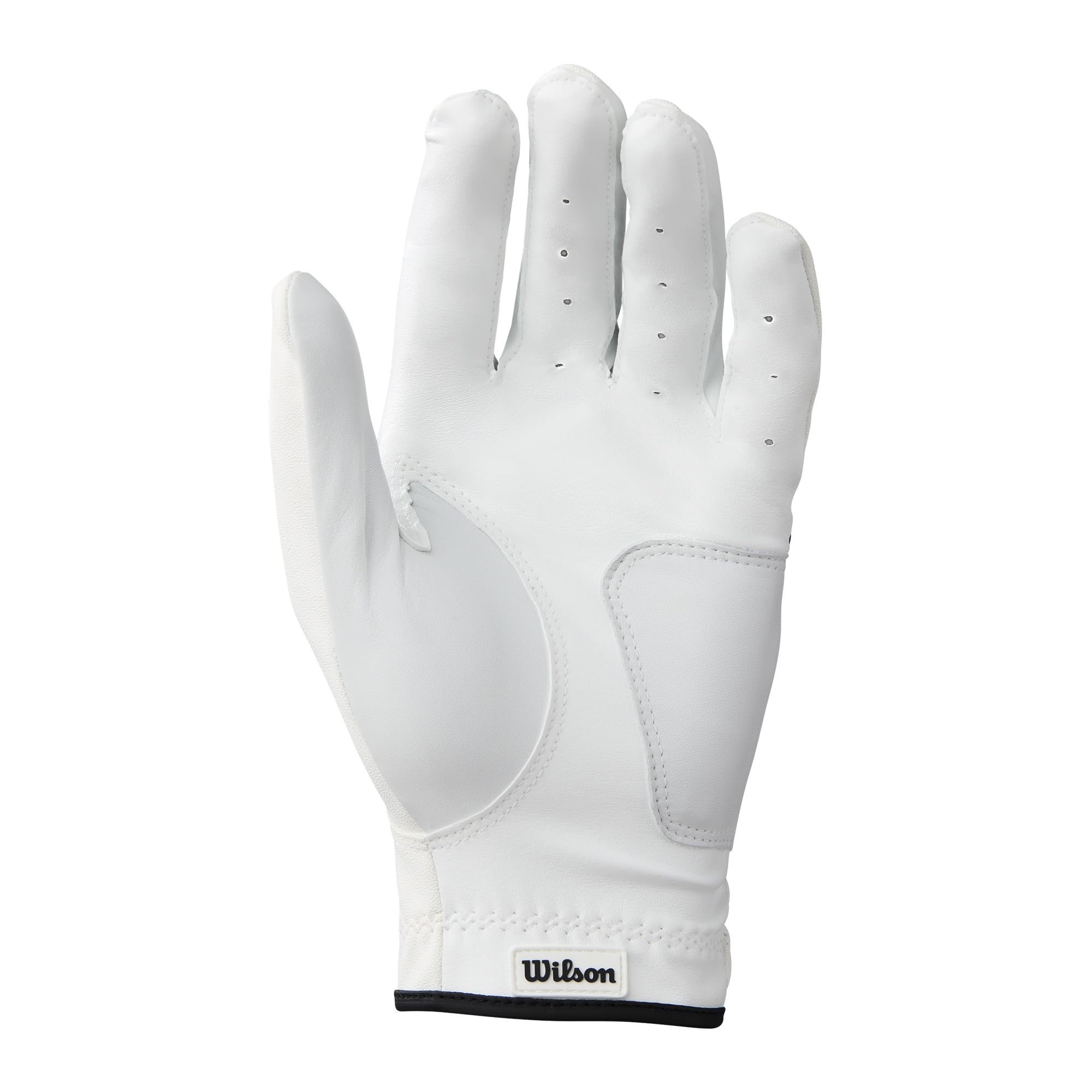 Wilson Grip Plus Golf Glove - Men'S Left Hand, White/Black, Large
