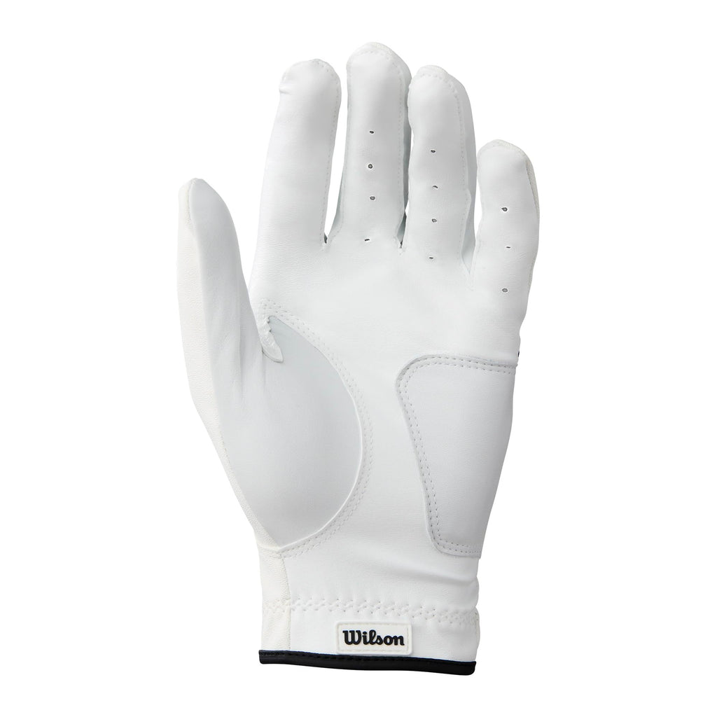 Wilson Grip Plus Golf Glove - Men'S Left Hand, White/Black, X-Large