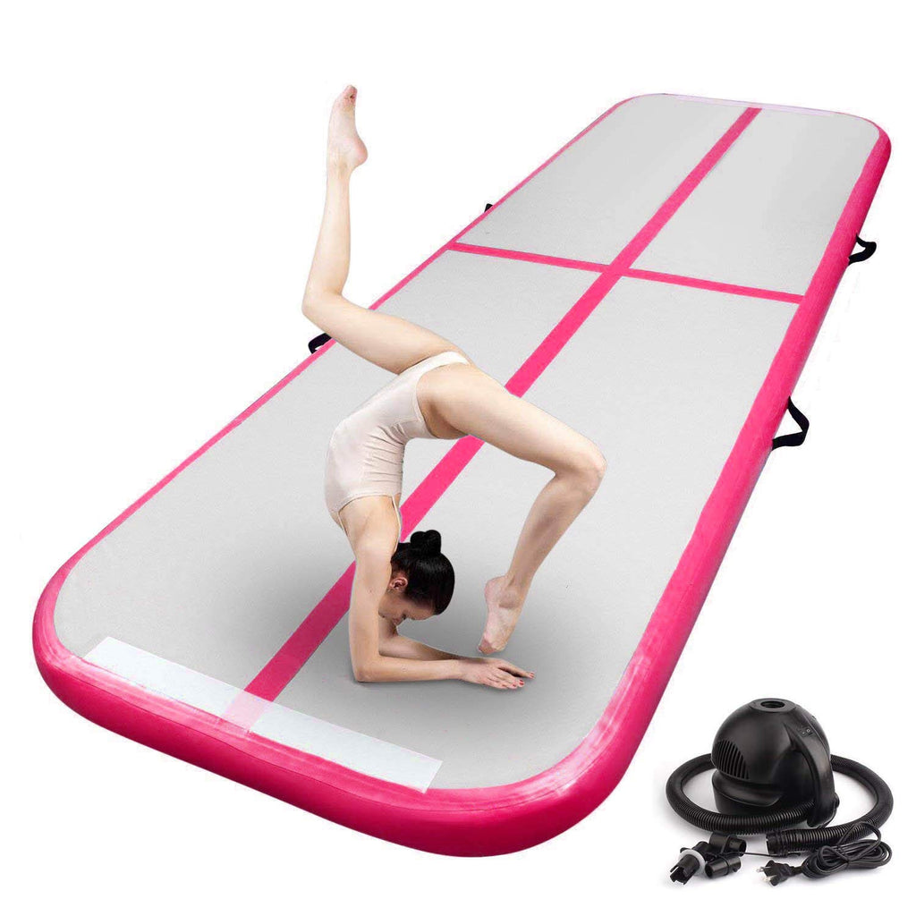 Fbsport 10Ft Inflatable Air Gymnastics Mat Training Mats 4/8 Inches Thickness Gymnastics Tracks For Home Use/Training/Cheerleadi
