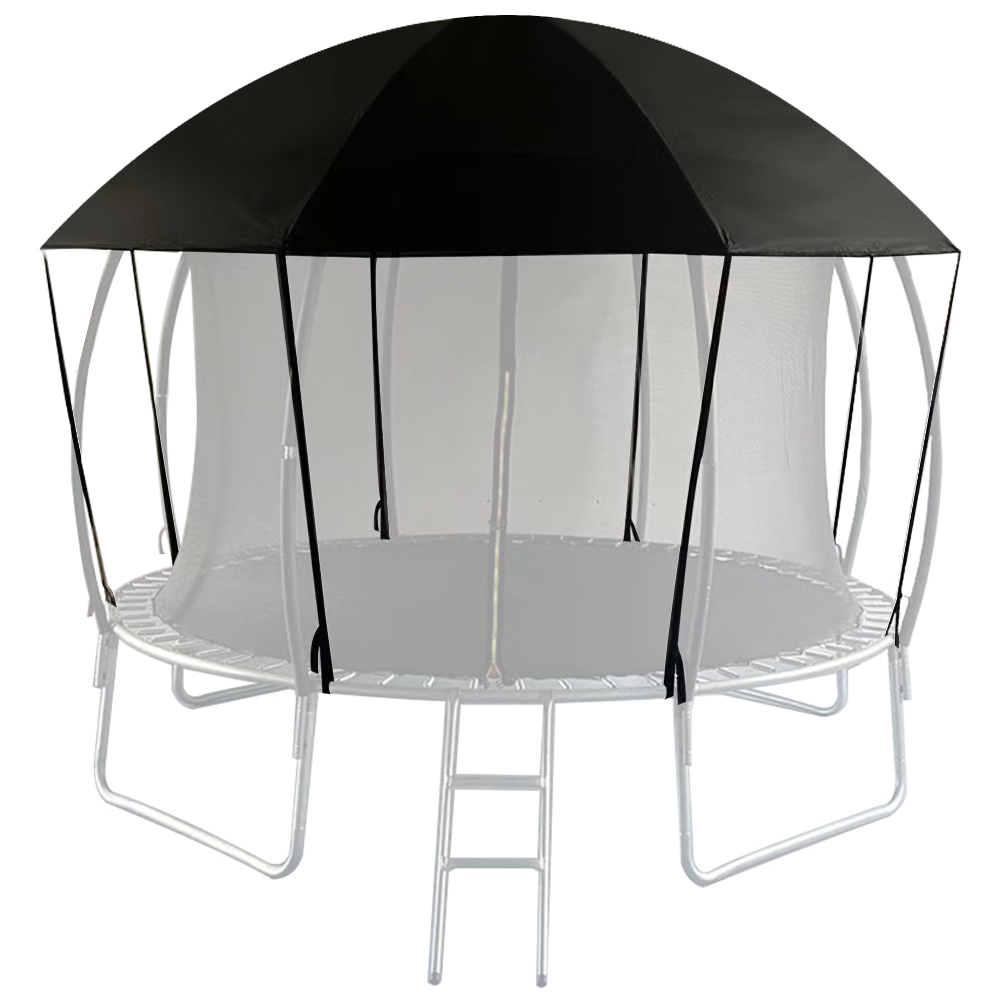 14FT Dome Trampoline Canopy Cover for Backyard Trampolines, 600D Heavy-Duty Waterproof Fabric with Taped Seams, Curved Roof Desi