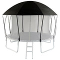 16FT Dome Trampoline Canopy Cover for Backyard Trampolines, 600D Heavy-Duty Waterproof Fabric with Taped Seams, Curved Roof Desi