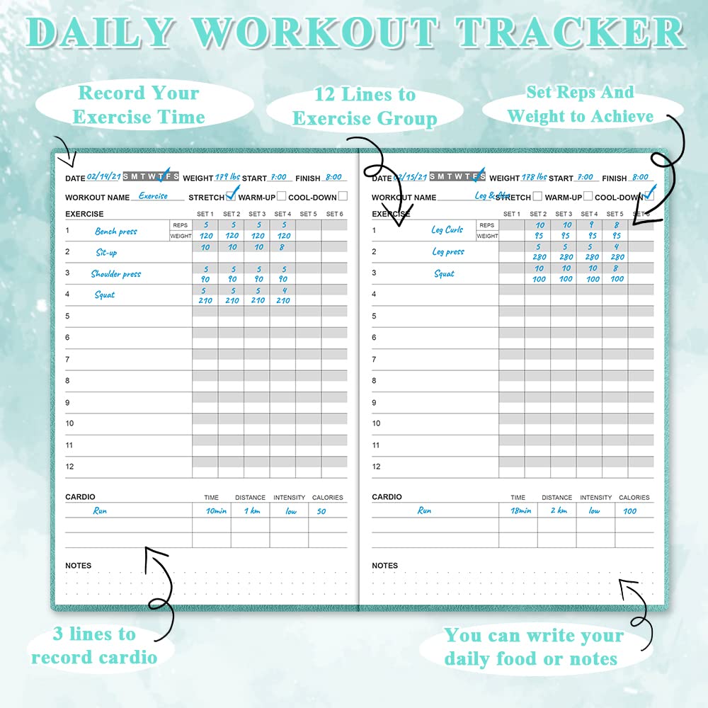 Fitness Planner - Workout Planner For Woman And Man Fitness Planner For Women & Men - A5 Hardcover Workout Journalplanner To Tra