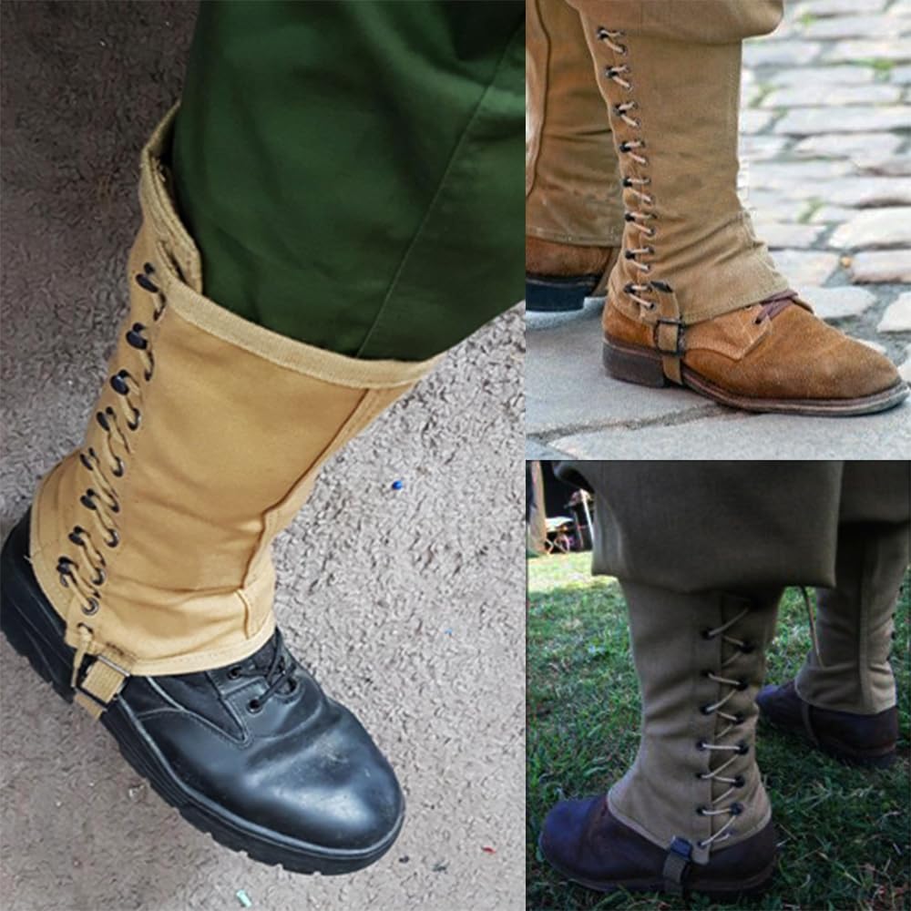 Smont Ww2 Us. M1936 Gaiters Leggings Repro Wwii Soldier Canvas Puttee For Hiking Climbing Khaki
