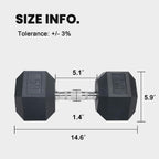Lionscool Hex Dumbbell (50Lb Single)