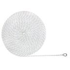 Extreme Max 3006.2505 Boattector Double Braid Nylon Anchor Line With Thimble - 3/8'' X 250', White W/ Blue Tracer