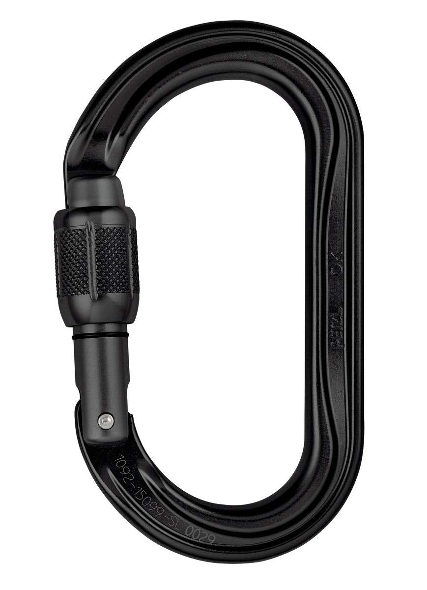 Petzl, Ok Carabiners, Black, Triact-Lock