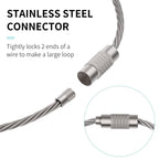 Pawfly 6 Inch Wire Keychain Cable Large Stainless Steel Key Ring Loop Holder For Outdoor Hiking Heavy Duty Connectable Luggage T