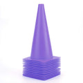 12 Inch Purple Traffic Training Cones, Plastic Safety Parking Cones, Agility Field Marker Cones For Soccer Basketball Football D