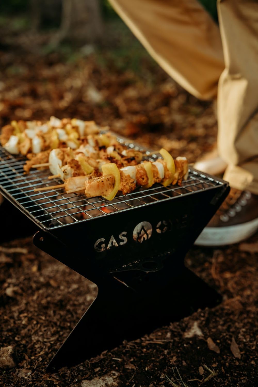 GasOne 15    Portable Charcoal Grill - Foldable BBQ Grill - Camping Grills for Backyard, Bonfire, Patio - Heavy-Duty Portable Fi