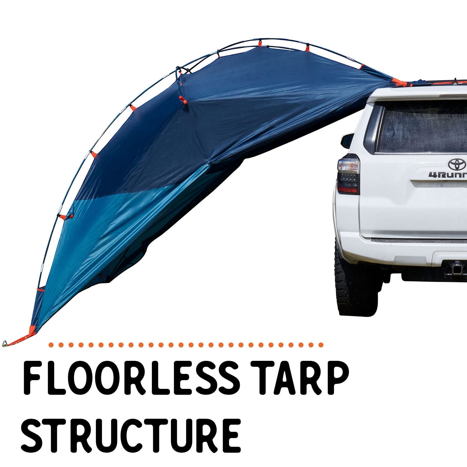 Kelty Backroads Shelter Universal Mounted Car Camping Shelter With Zippered Entry, Sturdy Frame, Protection From Elements, Uv, S