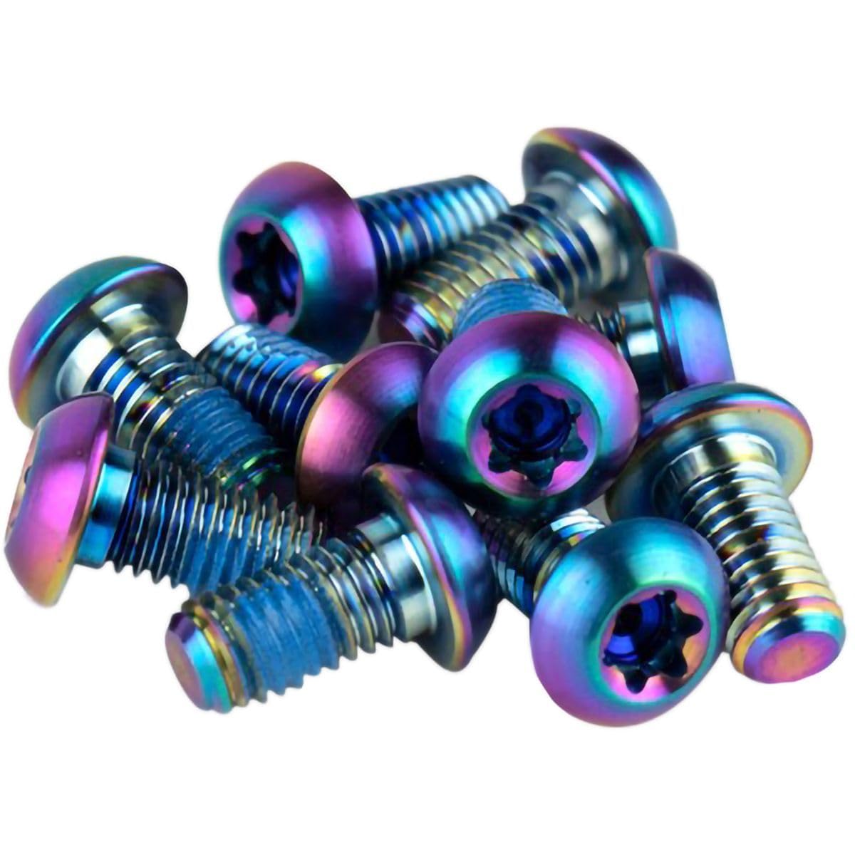 Sram Titanium T25 Rotor Bolt Kit - Rainbow, Set Of 12