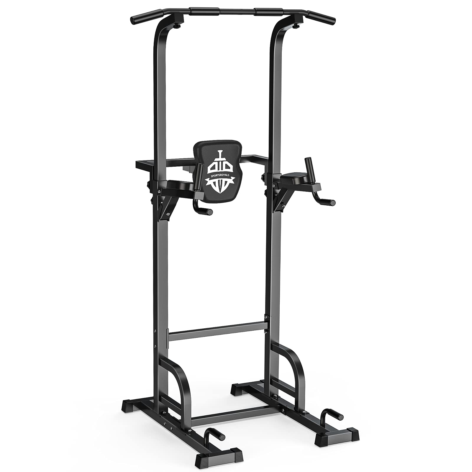 Sportsroyals Power Tower Dip Station Pull Up Bar For Home Gym Strength Training Workout Equipment, 400Lbs