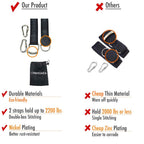 Pangaea Tree Swing Hanging Straps Kit, 5Ft10Ft20Ft30Ft, Heavy Duty Holds 2200Lbs Extra Long, With Safer Lock Snap Carabiners  Ca
