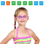 RUIGAO Kids Swim Goggles Age 2-6, Toddler Goggles No Hair Pull,UV Protection/Anti Fog/Padded HeadBand (1PK Kids -Pink Fish)