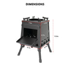 Camping Wood Stove, Portable Wood Burning Stove, Backpacking Folding Camp Tent Heat Mini Outdoor Stove With Carrying Bag, For Co