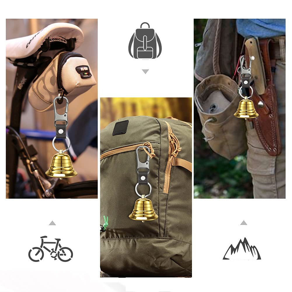 Nedfoss 120Db Bear Bell With Electronic Air Horn, Hiking Essentials For Women, Pro Bear Safety Kit For Hiking Gear Gifts, Dual D