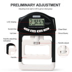 Handeful Digital Hand Dynamometer Grip Strength Measurement Meter Auto Capturing Electronic Hand Grip Power 198Lbs / 90Kgs Black