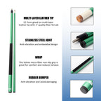 Gse 58'' 2-Piece Fiberglass Graphite Composite Billiard Pool Cue Stick (Matte Green, 18Oz)