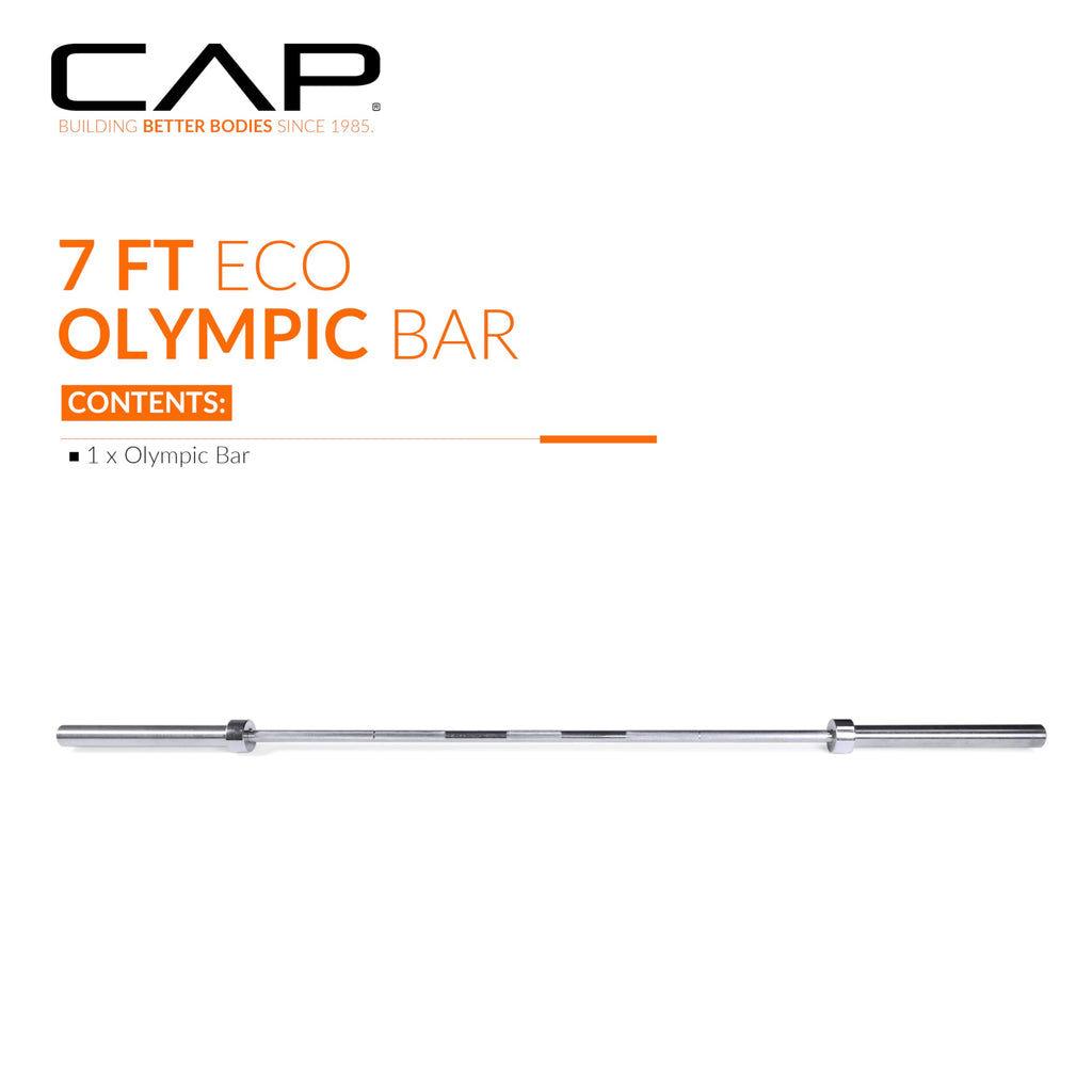 Cap Barbell Classic 7-Foot Olympic Bar, Chrome - New Version (Obis-85)