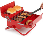 Suck Uk Portable Bbq Tool Box With Carry Handles-Perfect For Camping, Picnics And Alfresco Dining, 8.66 X 15.94 X 7.87 In, Red