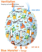 Toddler Bike Helmet For Boys And Girls, Adjustable Kids Helmets From Infant/Baby To Children, 1/2/3/4/5/6/7/8 Years Old-Blue Mon