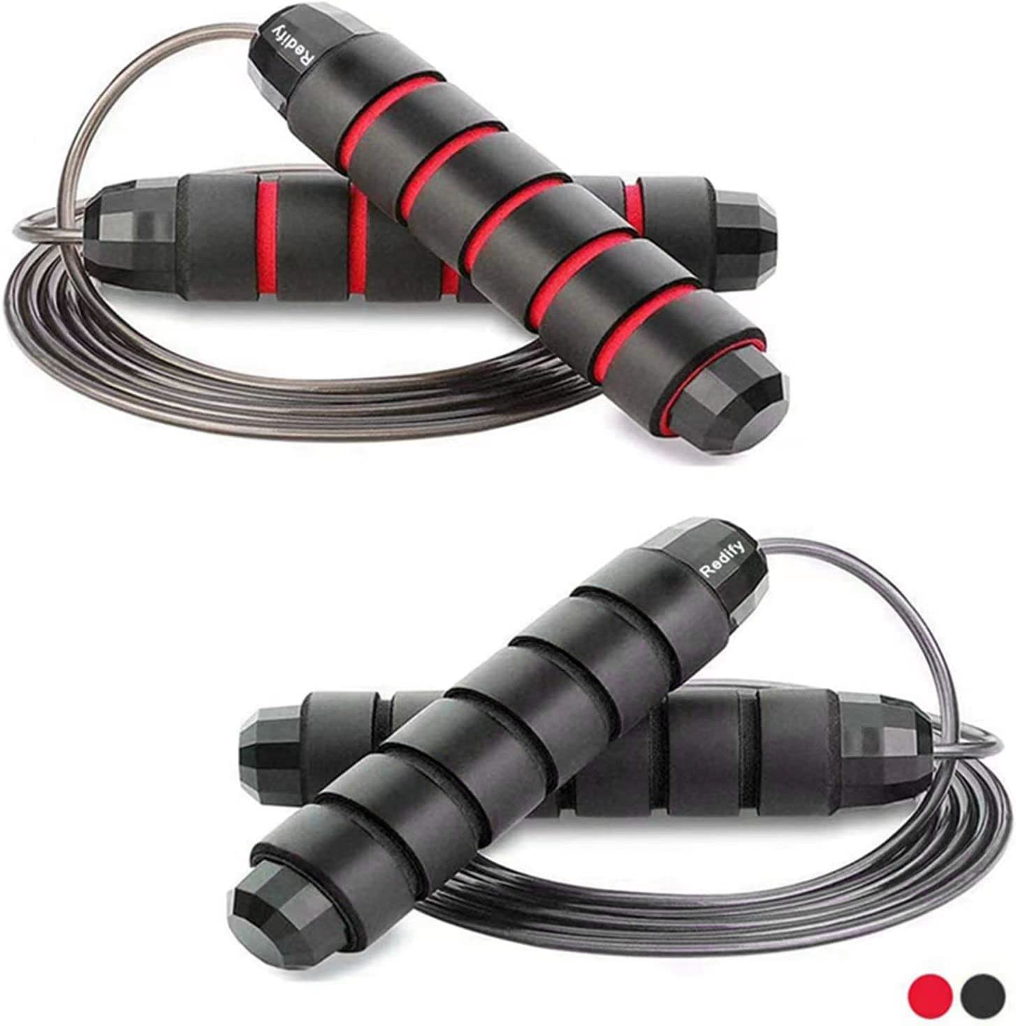 Redify Jump Rope,Jump Ropes For Fitness For Women Men And Kids,Speed Jumping Rope For Workout With Ball Bearings,Adjustable Skip