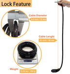 Combination Bike Cable Lock - 4 Digit, 32 Inch Long Coiled Security Resettable Cable Lock, Anti-Theft Accessories For Mountain B