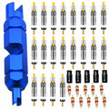Aracey 36Pcs Valve Core Remover Tool Kit Bike And Car Valve Core Repair Tool With No-Leak Replacement Presta Valve Core And Schr