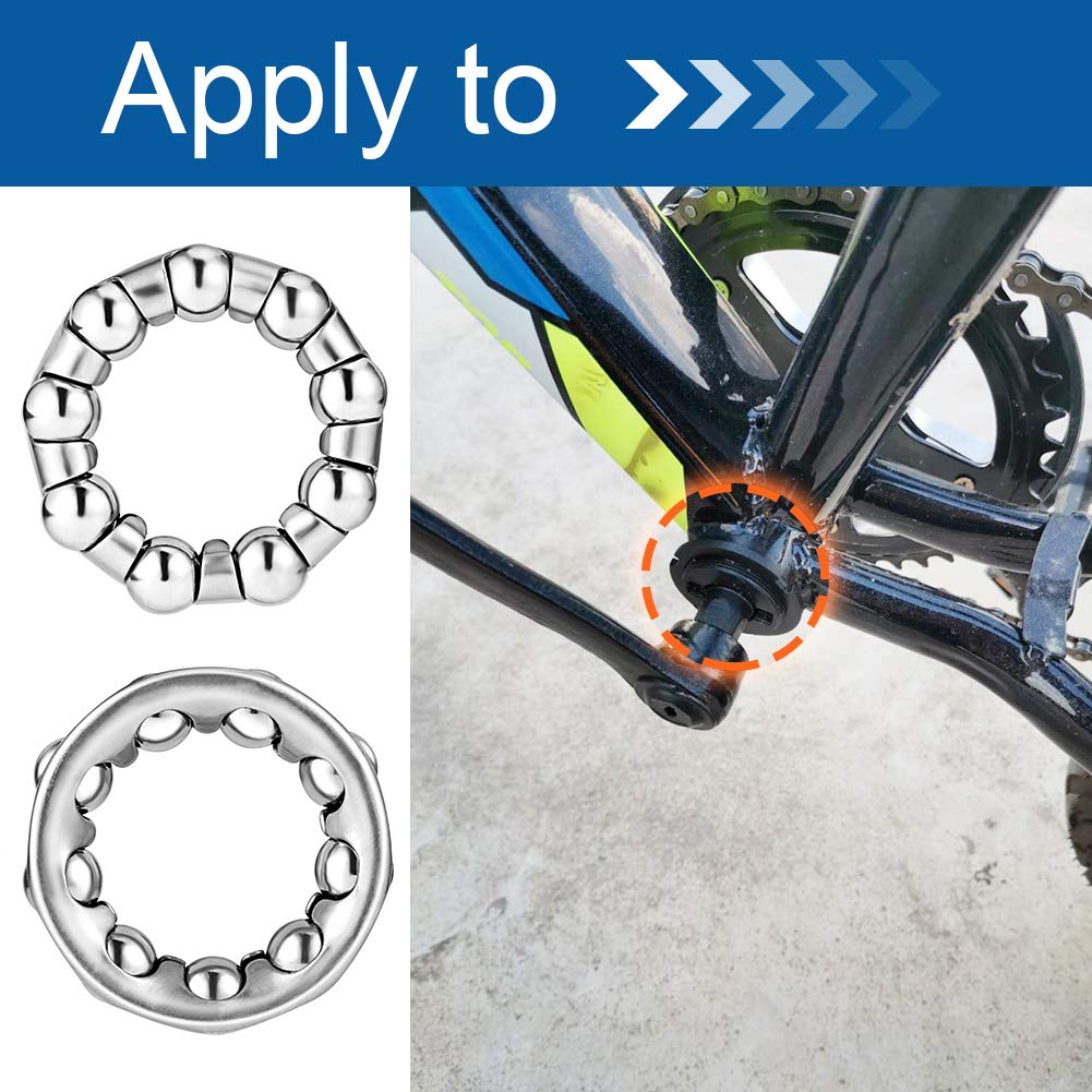 Lanturn Bike Ball Crank Bearing 14 Inch X 9 Balls,4 Pcs Ball Bearings For Bike Crank Bottom Bracket, Kidsstretch Bicycle, 14 Inc