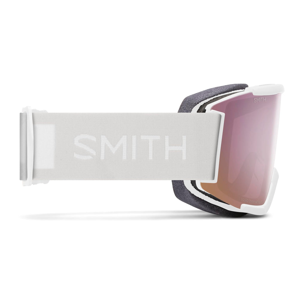 Smith Squad Snow Goggles White Vapor  Chromapop Everyday Rose Gold Mirror