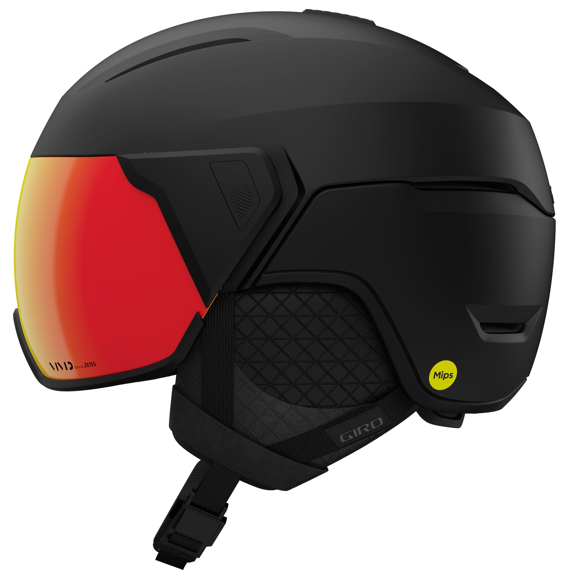 Giro Orbit Spherical Ski Helmet - Snowboard Helmet with Integrated Shield for Men & Women - Matte Black - S (52-55.5cm)