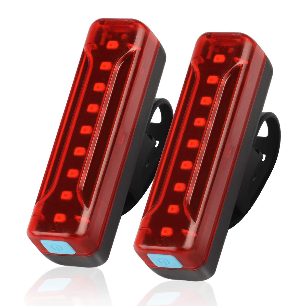 Ovetour USB Rechargeable Bike Tail Light 2 Pack,1200mAh Runtime 50 Hours,Ultra Bright LED Bike Rear Light,5 Light Mode Options,I