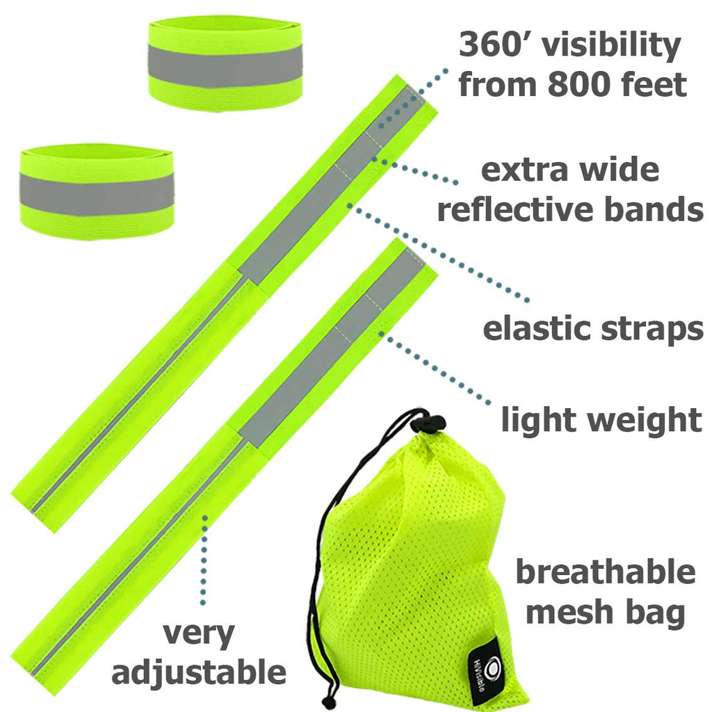 Hivisible Reflective Bands For Night Walking Reflective Arm Bands For Runners Reflective Wristbands Reflective Ankle Bands Cycli