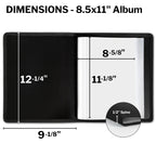 Dunwell Art Portfolio Binder 85X11 - (Black) Portfolio Folder For Artwork, Letter Size Document, Flexible Cover Presentation Boo