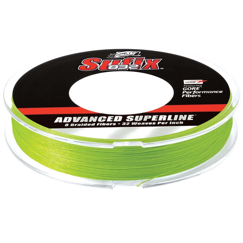 Sufix 832 Braid 300 Yd Line, Neon Lime, 15 Lb (660-115L)