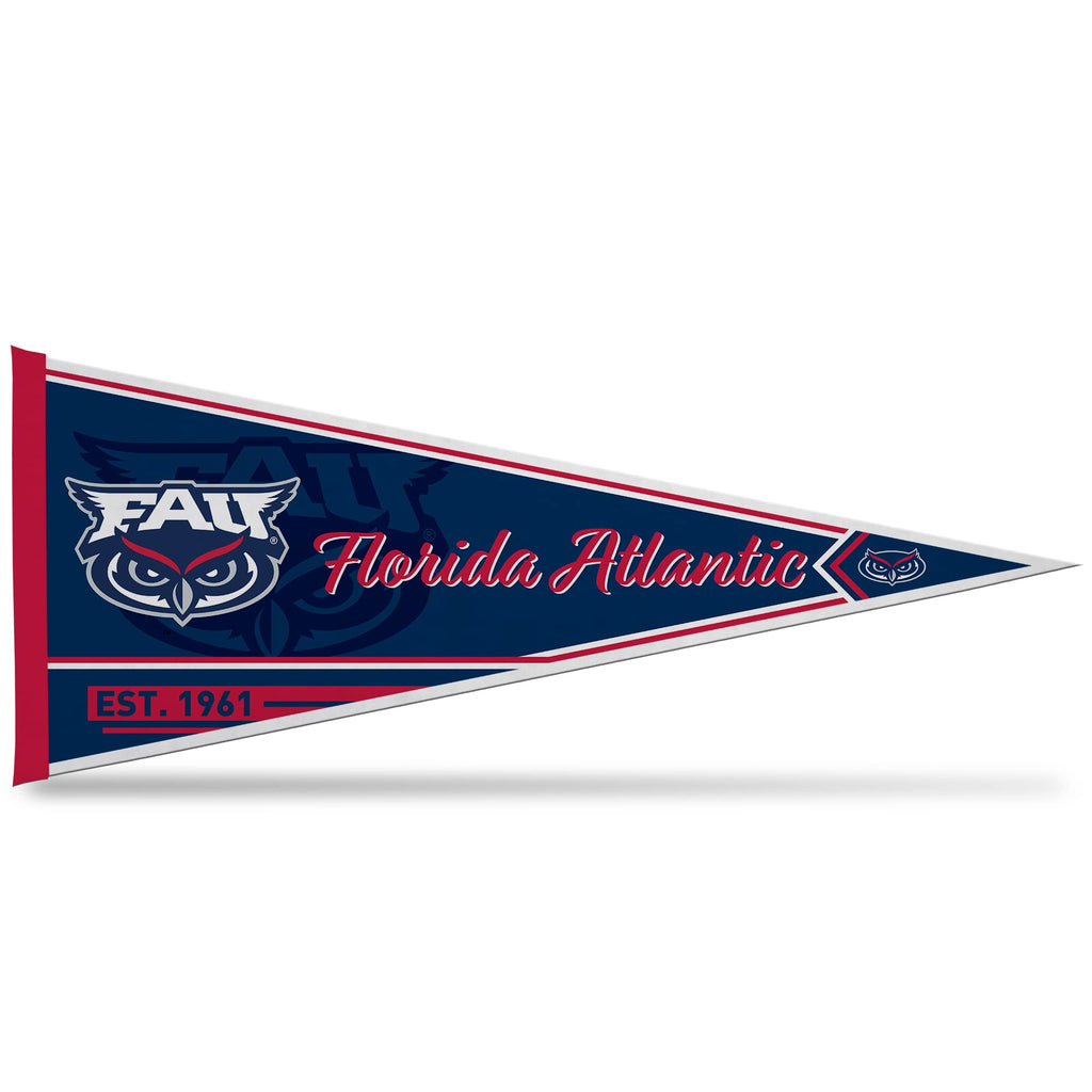 Rico Industries Ncaa Florida Atlantic Owls Classic 12'' X 30'' Felt Wall D  Cor Pennant - Great For Home/Bed Room/Man Cave D  Co