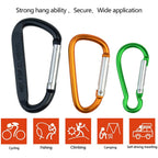 20 Pack Carabiners Clips With Keychain D Ring Caribeaner Clip Hook For Backpack Water Bottle Key Home Rv Outdoor Small Item (3 S
