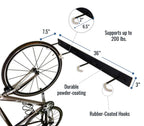 4 Bike Rack For Garage - Solid Steel Extra Heavy Duty Blat Bike Rack - Garage Wall Mounted Bicycle Storage