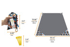 Hzjoyue Foldable Beach Blanket (71'' X 55'') -Compact, Lightweight Sandproof Pocket Blanket Best Mat For The Beach, Hiking, Camp