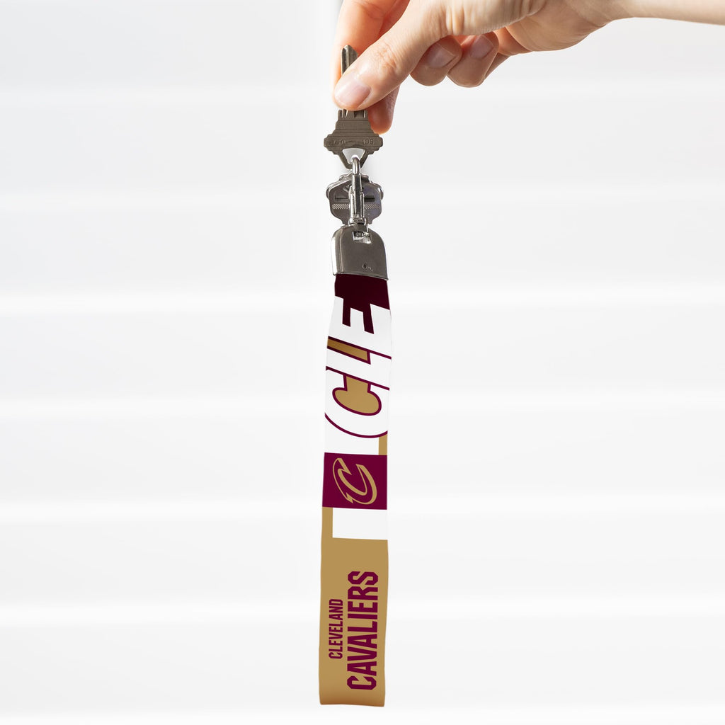 Rico Industries Nba Basketball Cleveland Cavaliers Wrist Lanyard Key Chain, Cute Wristlet Strap Keychain Holder For Women Men Ca