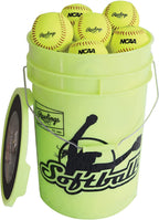Rawlings | Nc12Bb Fastpitch Softballs & Bucket | 12'' | 18 Count
