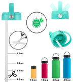 Lids With Straw For Hydroflask Wide Mouth 20 32 40 Oz, Flex Straw Lid Fit For Hydro Flask Sports Water Bottles, Flexible Handle