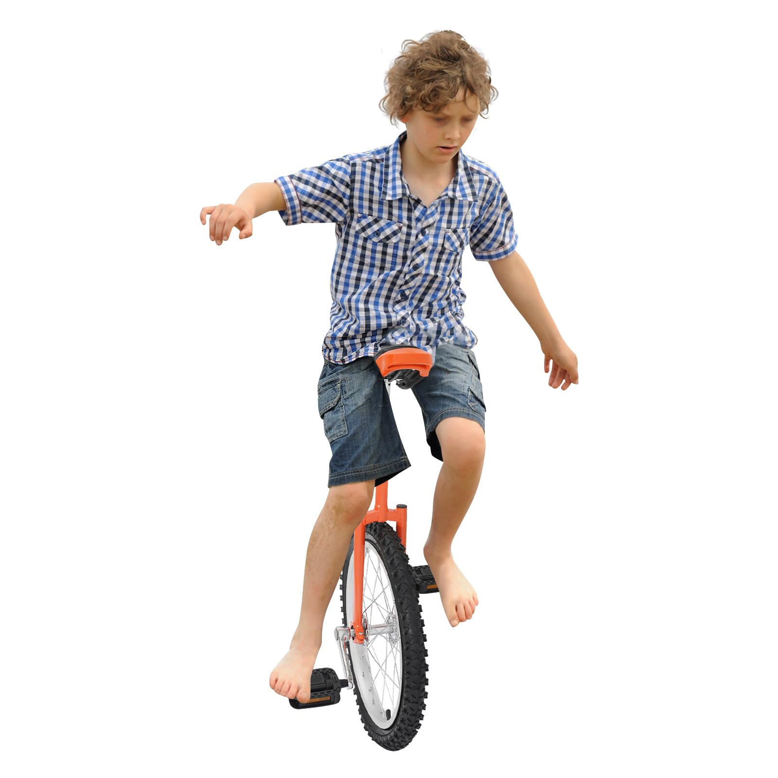 Jongpinth 18 Inch Wheel Outdoor Unicycle, Height Adjustable Unicycle, 28.74-33.46In Tall One Wheel Bike for Adults, 143.3-165.35