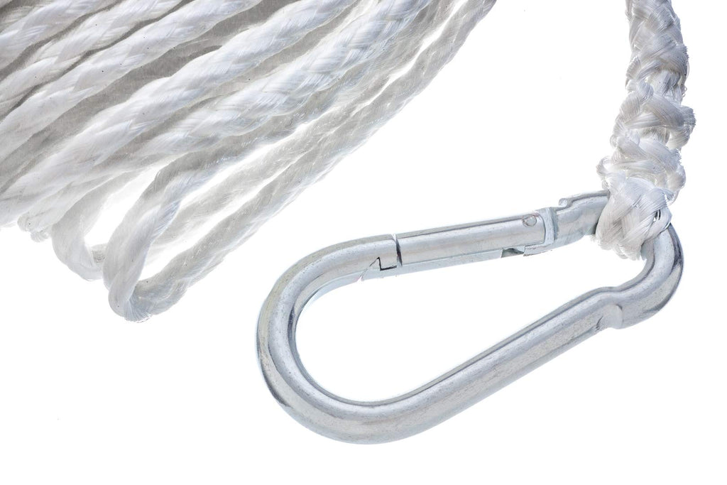 Attwood 11714-2 Hollow Braided Polypropylene Anchor Line 1/4'' X 50', White