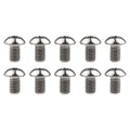 Wanyifa Titanium Ti Water Bottle Cage M5x8 10 12 15mm Bolt Button Head Allen Key Screws Pack of 10 (Silver, M5x8mm)