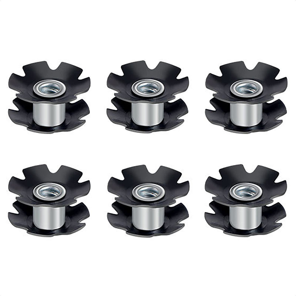 Kievode 6 Pcs Bike Headset Star Nut - Universal Accessories For Forks 1-1/8 Inch 28.6Mm For Mountain Bicycle Road Bicycle Mtb
