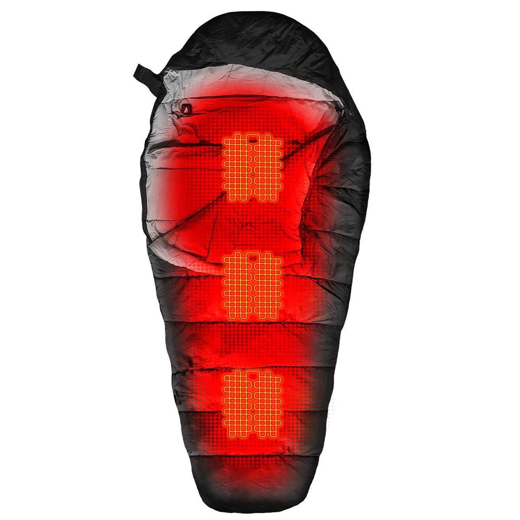 Actionheat Electric Heated Sleeping Bag For Adults - Portable Mummy Style 5V Battery Powered Heat Sleeping Bag For Camping Or Ou