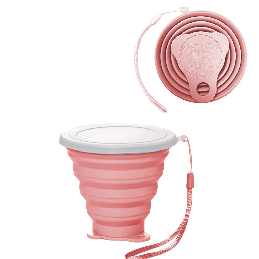 Intatikoo Silicone Collapsible Cups For Camping Travel,Small Portable Backpacking Camping Cup For Outdoor,Reusable Drinking Cup