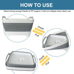 Detsuk Collapsible Dish Tub 2X9L-Collapsible Basin Bucket Portable Sink-Outdoor Multiuse Foldable Sink Tub Wash Dish Basin For K